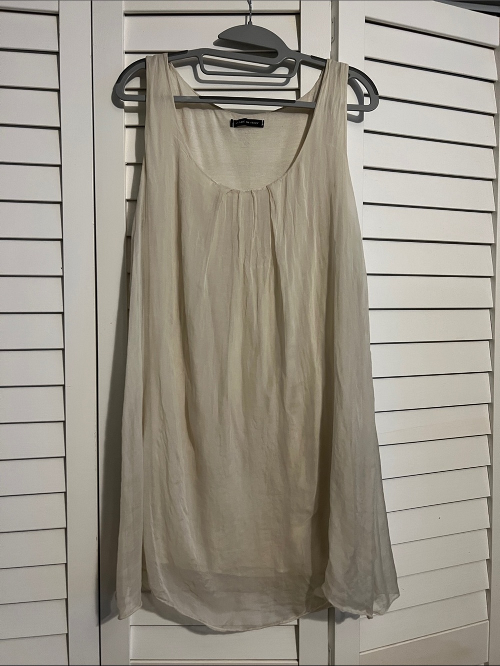 Sleeveless Cream Mini Dress